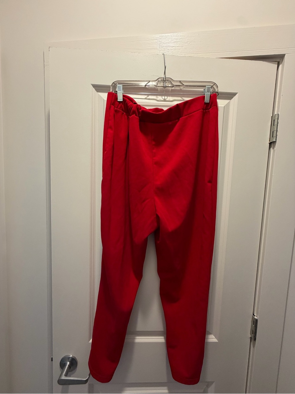Shein Curvy- Red, High-Rise Dress Pants